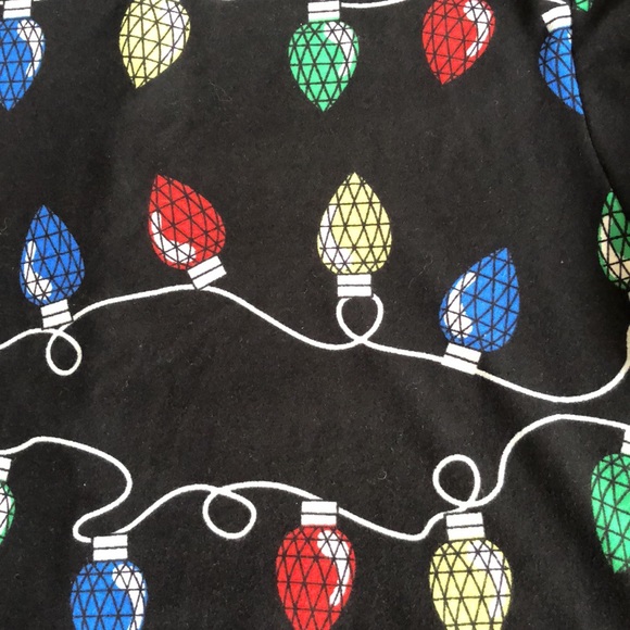 Christmas String of Lights Black Stretch Dress Size Medium - Picture 3 of 7